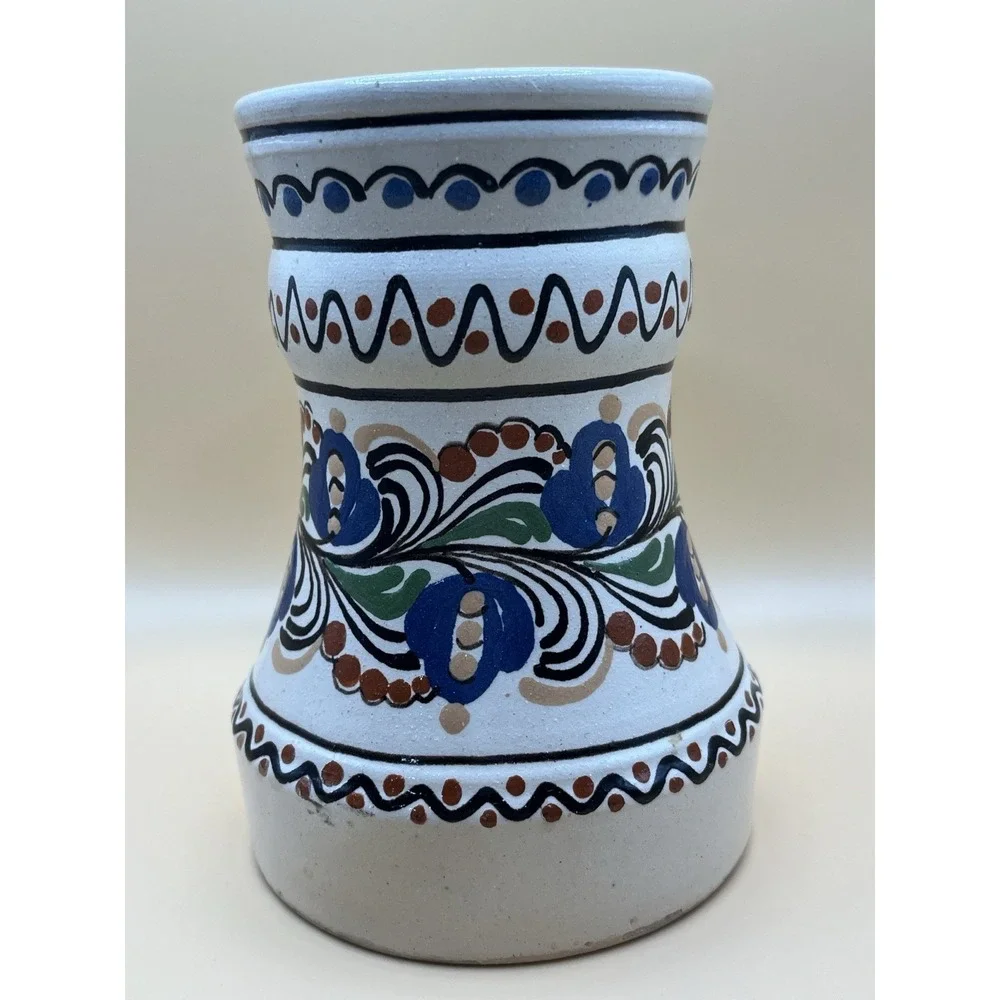 Veres Lajos Mezotur Hungarian Handcrafted/Handpainted Vase‎ w/ Handle - 5.75